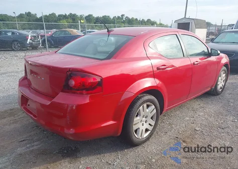 2013 Dodge Avenger Se из США, поврежденный, VIN 1C3CDZAB4DN581554